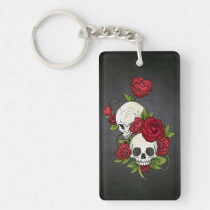 Porte - clé floral de Skulls Dia de los Muertos  