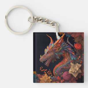 Porte - clé Floral Dragon