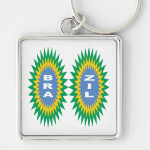 Porte-clé grand carré Premium  DESIGN BRAZIL Keychain