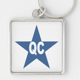Porte-clé grand carré Premium QUEBEC Keychain