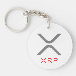 Porte - clé gris et rouge d'ondulation de XRP du