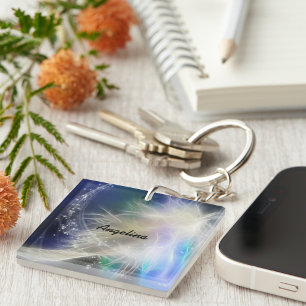 Porte - clé Guardian Angel Feather and Name