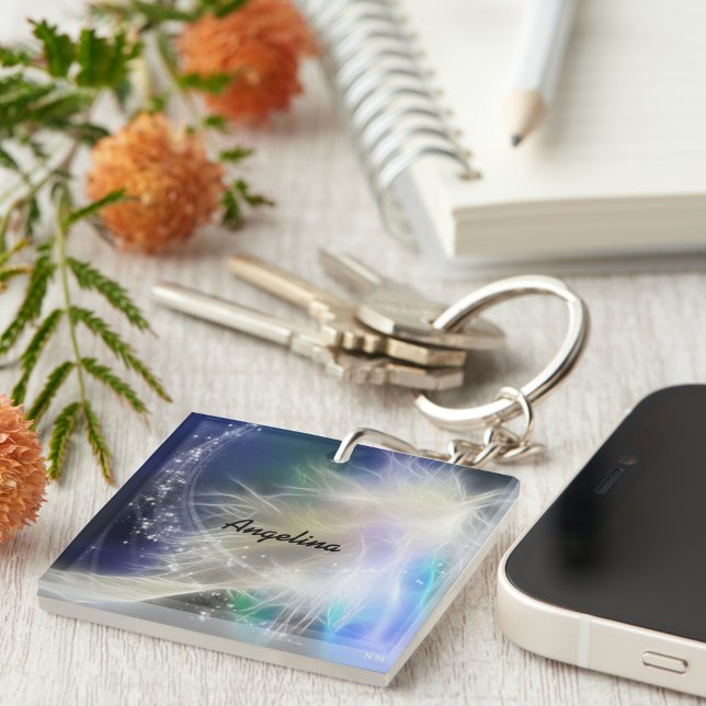 Porte - clé Guardian Angel Feather and Name (Créateur téléchargé)