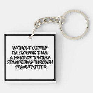 Porte - clé Humour café noir et blanc