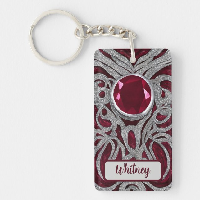 Porte - clé inspiré Ruby et Argent (01) (Devant)