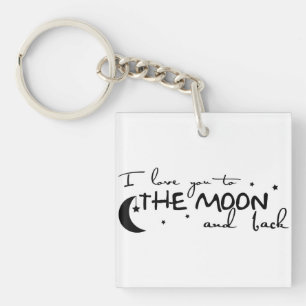 Porte - clé : Je vous aime sur la Lune