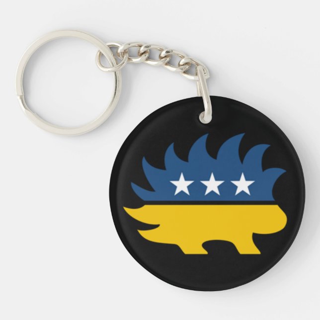 Porte - clé libertaire de logo de porc-épic de (Devant)