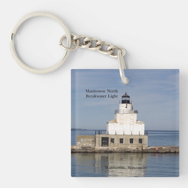 Porte - clé lumineux de brise-lames nord de Manito (Devant)