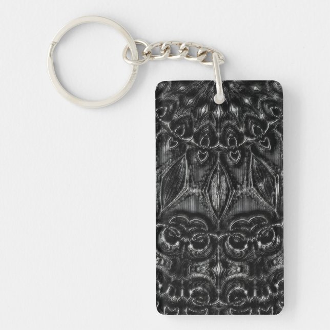 Porte - clé Mandala Charcharbon (Devant)