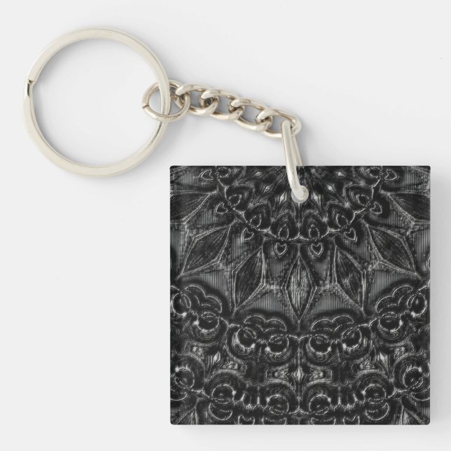 Porte - clé Mandala Charcharbon (Devant)