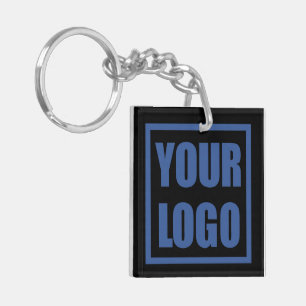 Porte - clé Modèle de logo double face noir