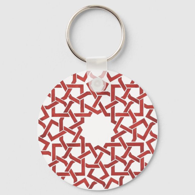 Porte-clé Mosaïque marocaine rouge MAMLUK Keychain (Front)