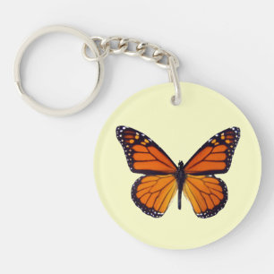 Porte - clé papillon orange