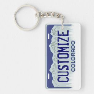 Porte - clé personnalisable de bleu de plaque