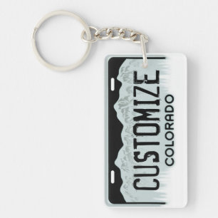 Porte - clé personnalisable de noir de plaque