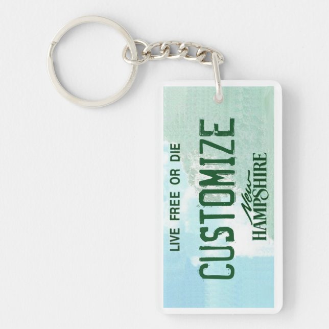 Porte - clé personnalisable de plaque (Devant)