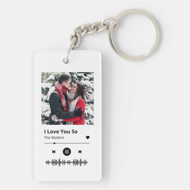 Porte - clé personnalisable de Spotify Love (Dos)