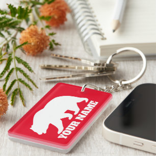 Porte - clé personnalisé avec grande silhouette gr