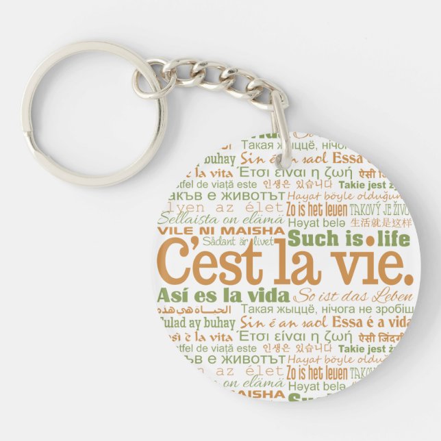 Porte - clé personnalisé C'est La Vie (Devant)