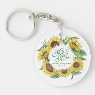 Porte - clé personnalisé de mariage de guirlande