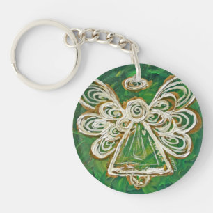 Porte - clé personnalisé Green Guardian Angel