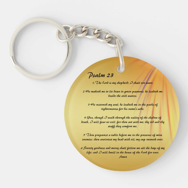 Porte - clé personnalisé Psalm 23 (Devant)