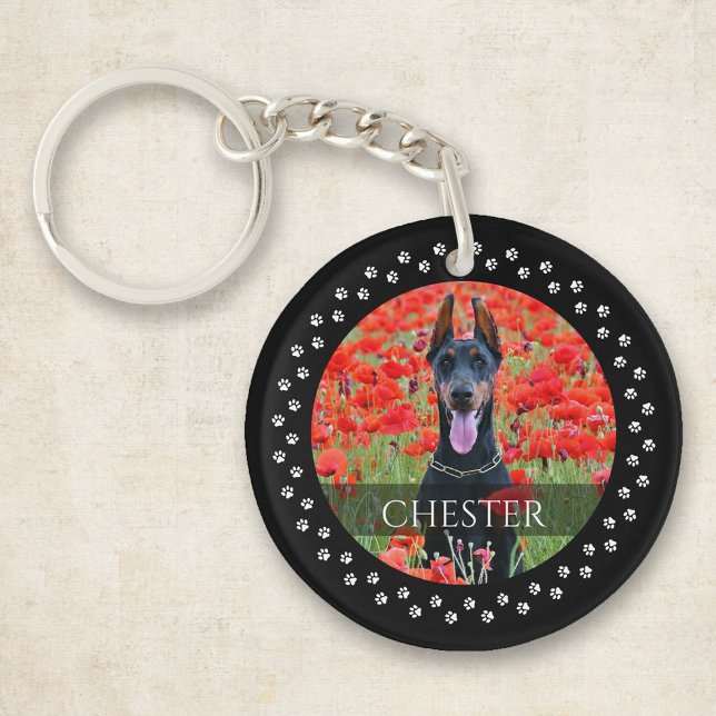Porte - clé photo de chien - Gardien de chien pers (Créateur téléchargé)