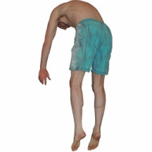 Petit homme Hangin de porte - clé autour de 2" x