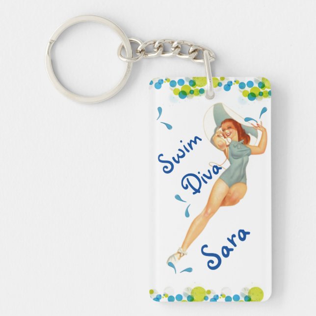Porte - clé photo Swim Diva (Devant)
