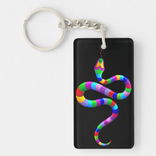 Porte - clé psychédélique d'arc-en-ciel de serpent