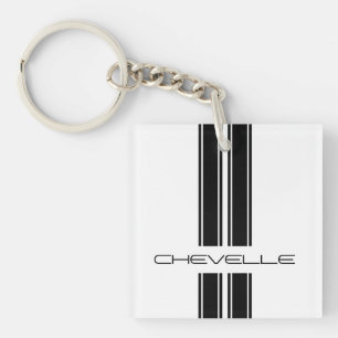 Porte - clé - rayures Chevelle - blanc