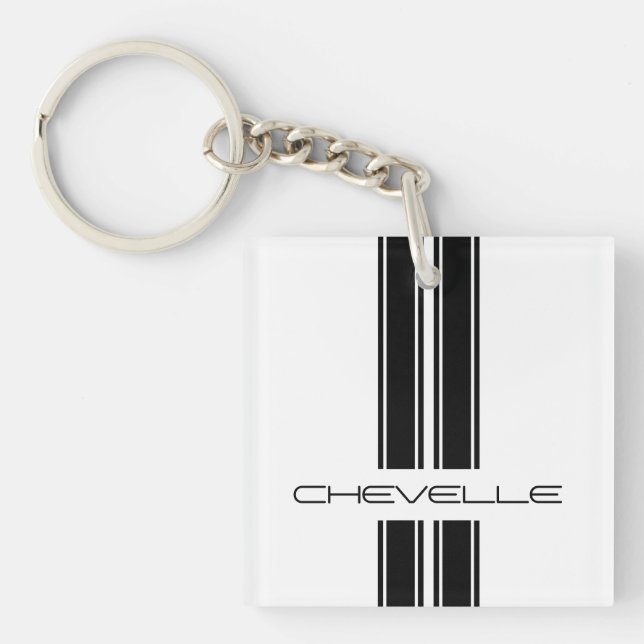 Porte - clé - rayures Chevelle - blanc (Devant)