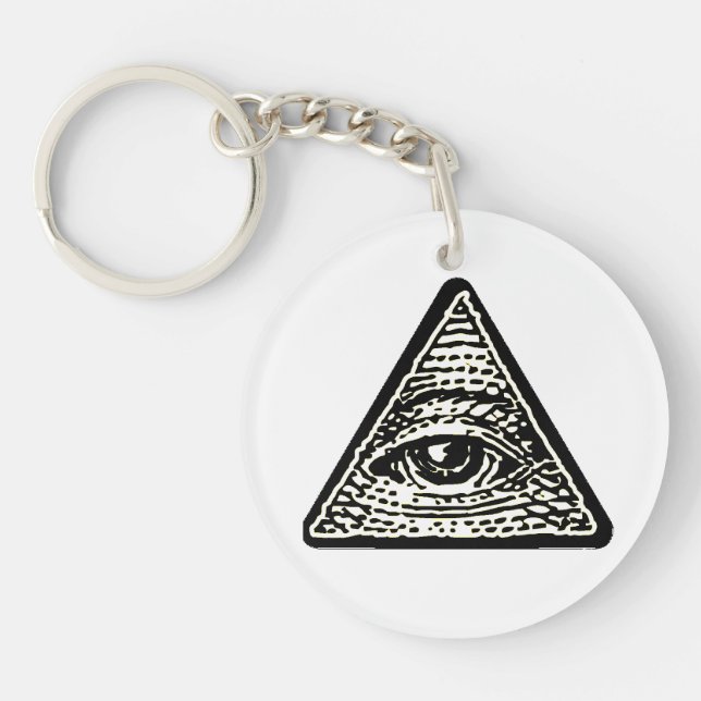 Porte-clé rond Oeil qui voit tout (Devant)