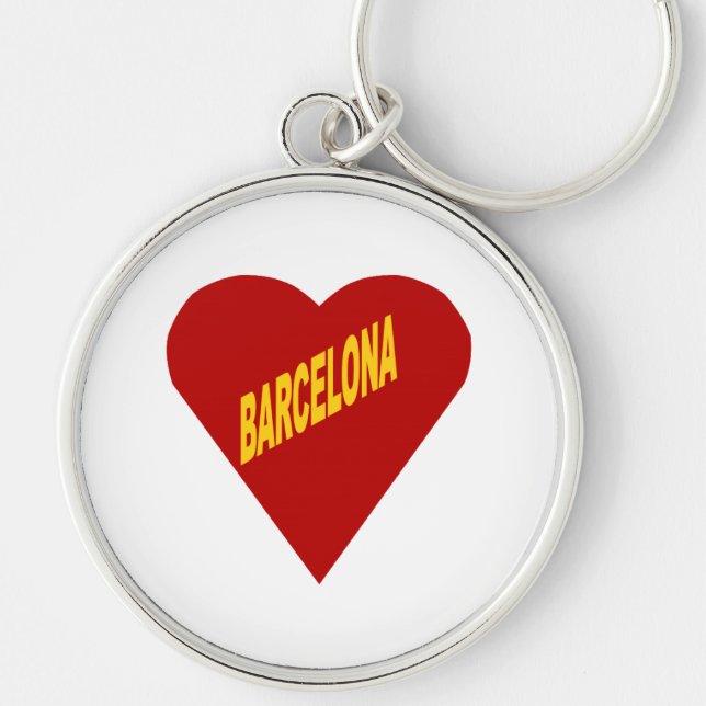 Porte-clé rond Premium BARCELONA (Devant)