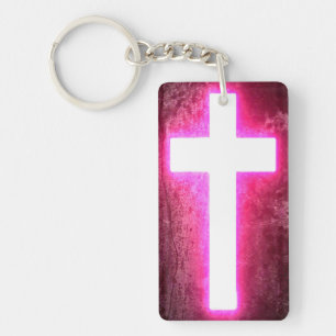 Porte - clé rose brillant