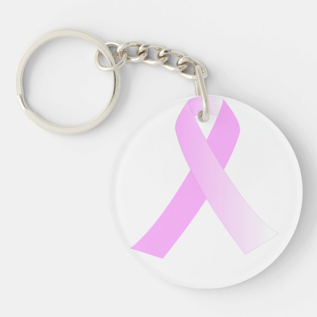 Porte - clé rose de conscience de cancer du sein (Devant)