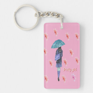 Porte - clé rose doux Sakura Printemps classique