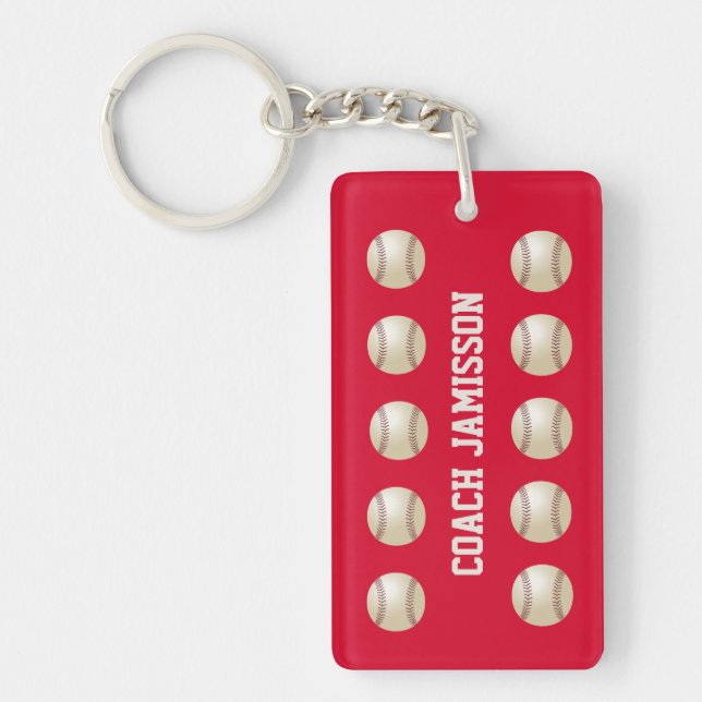 Porte - clé, Rouge, pour entraîneur ou joueur de b (Devant)