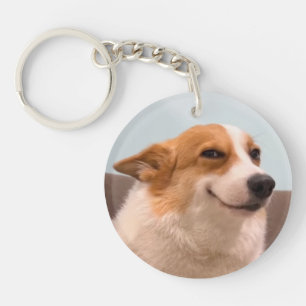 Porte - clé souriant Corgi mème