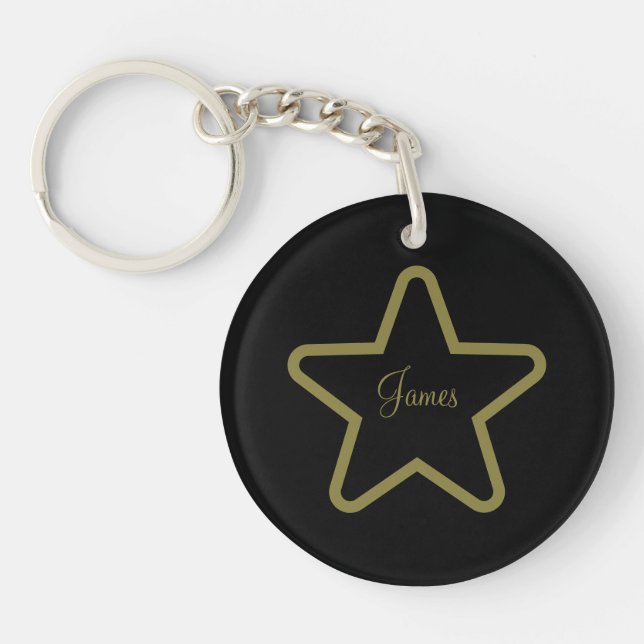 Porte - clé Star personnalisé (Devant)
