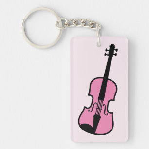 Porte - clé violon rose pour violoniste ou musicie