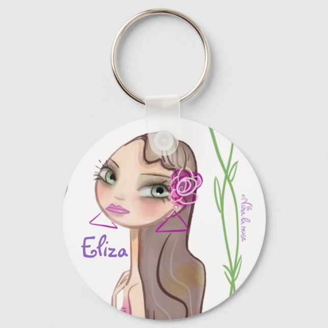 porte-clef avec prénom pour fille keychain (Front)