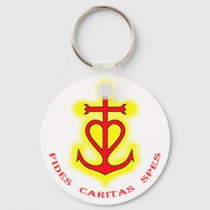 Porte-clef Croix camarguaise (Fides Caritas Spes)