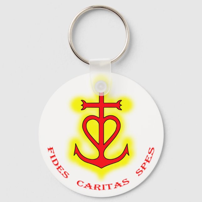 Porte-clef Croix camarguaise (Fides Caritas Spes) Keychain (Front)