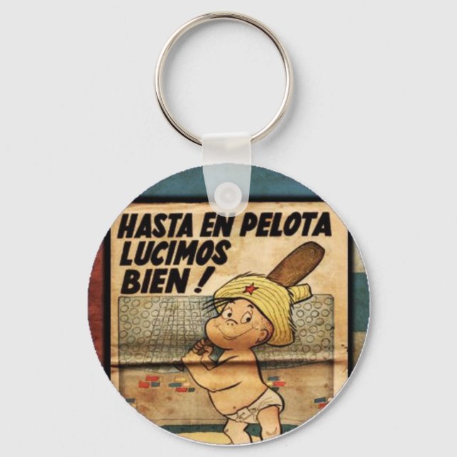 Porte-clefs cubain Jusqu'à en Balle Lucimos Bien (Recto)