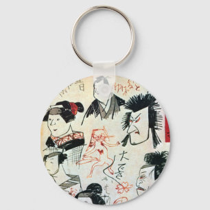 Porte-clés 落 書 き の 猫, Cat en forme de graffiti, Kuniyoshi, Uk