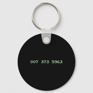 Porte-clés 007 373 5963 Video Game Code 1987 80's Retro Games