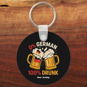Porte-clés 0% Allemand 100% Drunk Funny Oktoberfest Beer Love