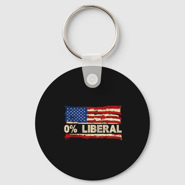 Porte-clés 0% Liberal Zero Percent Liberal Republican Flag  (Recto)