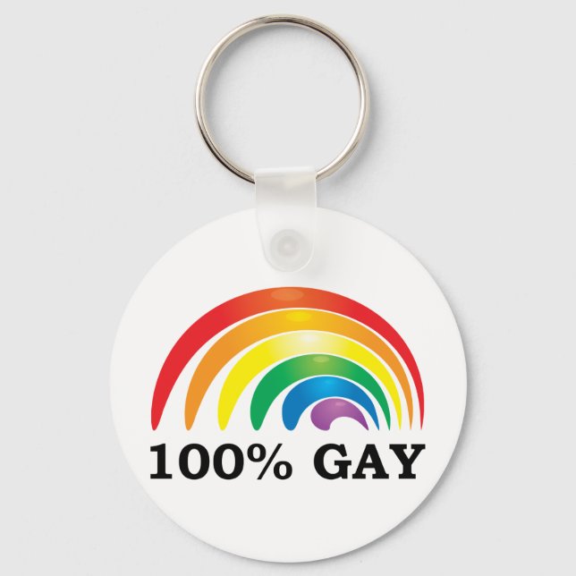 Porte-clés 100% gay (Recto)